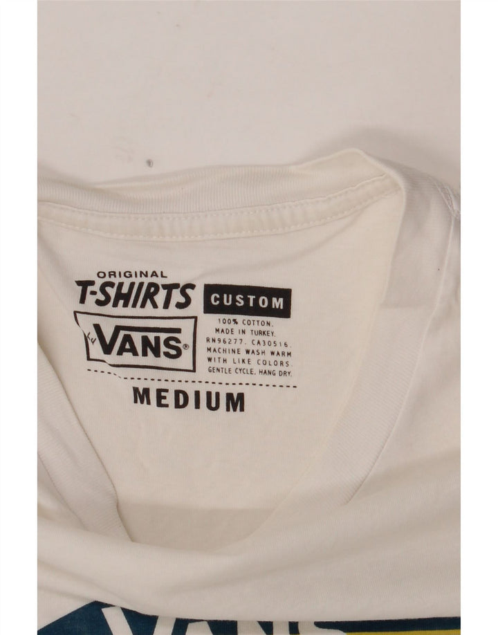 Camiseta masculina VANS Custom Fit Graphic Top Médio Algodão Branco
