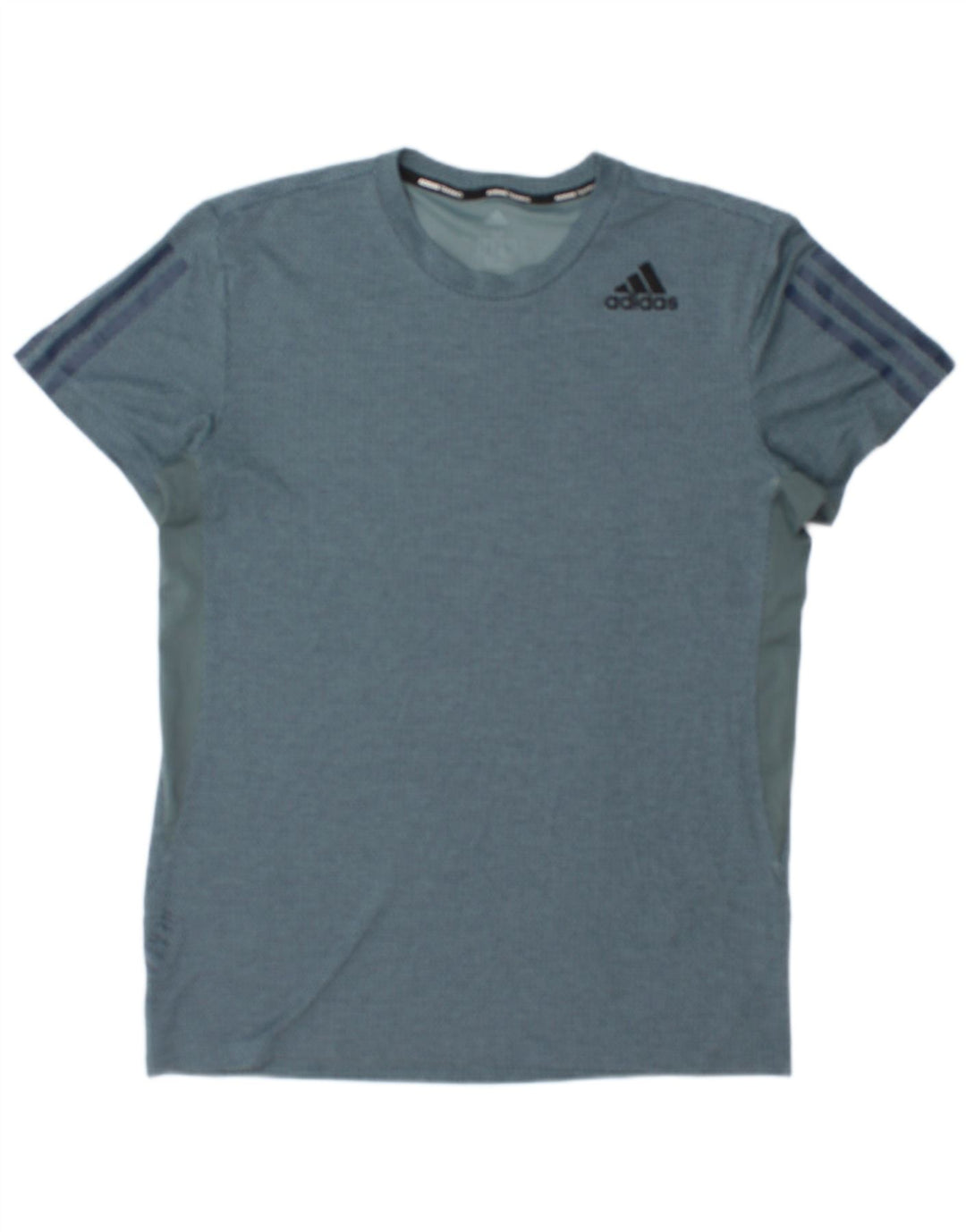 Camiseta masculina ADIDAS Top médio azul colorblock poliéster