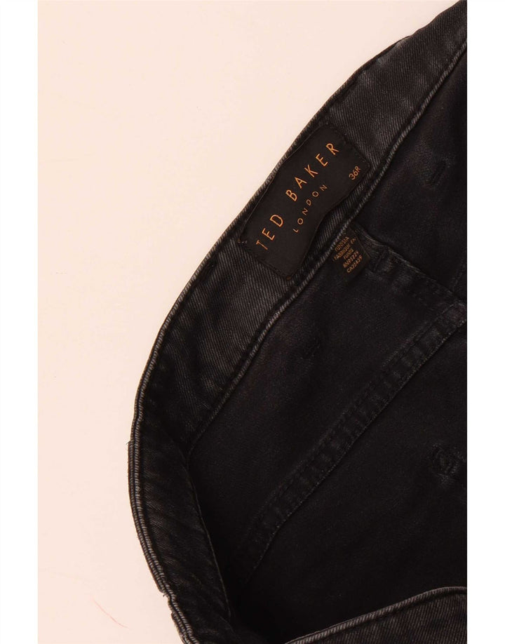 Calça jeans reta masculina Ted Baker W36 L30 preta