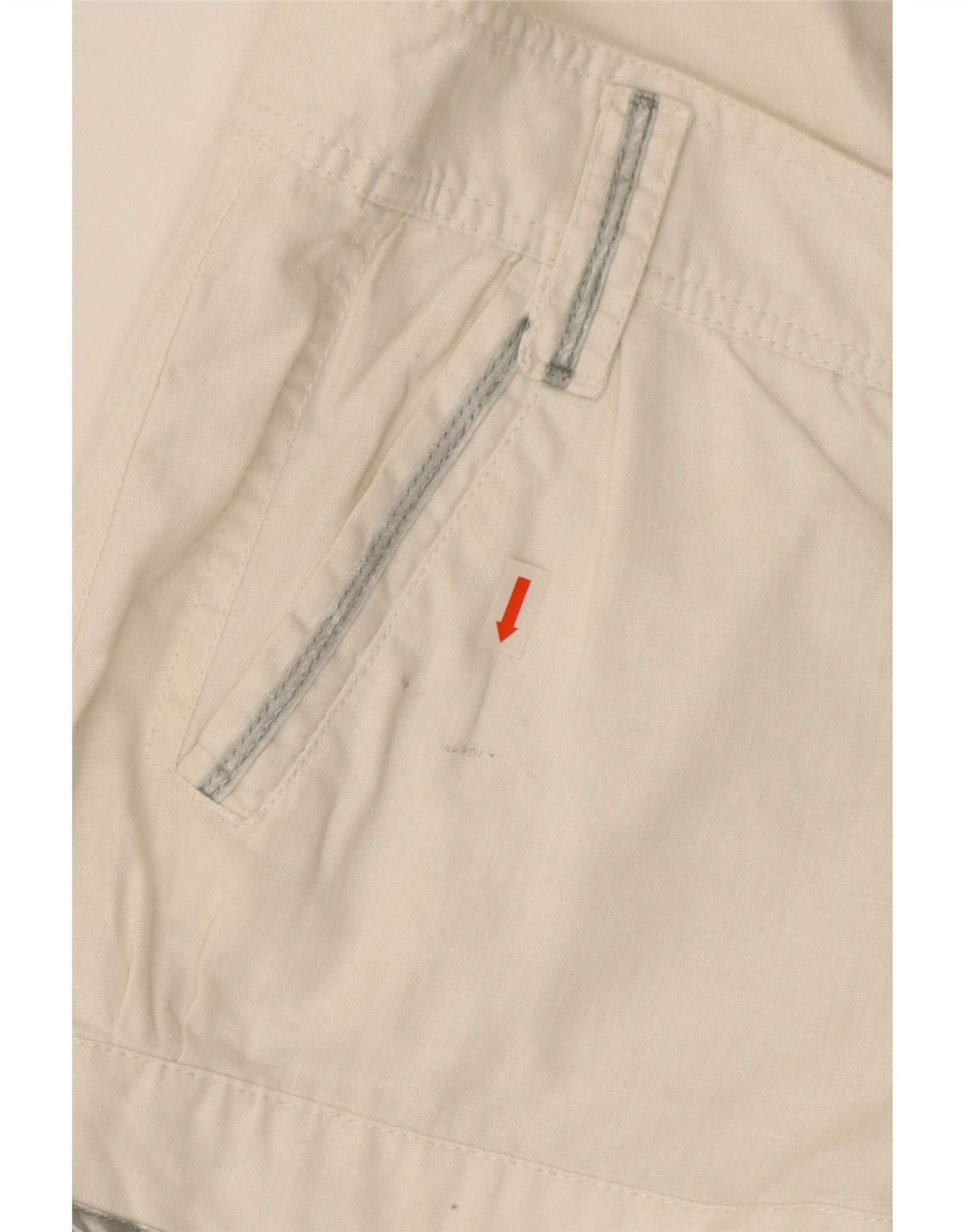 Calça quente feminina Diesel W28 linho branco médio