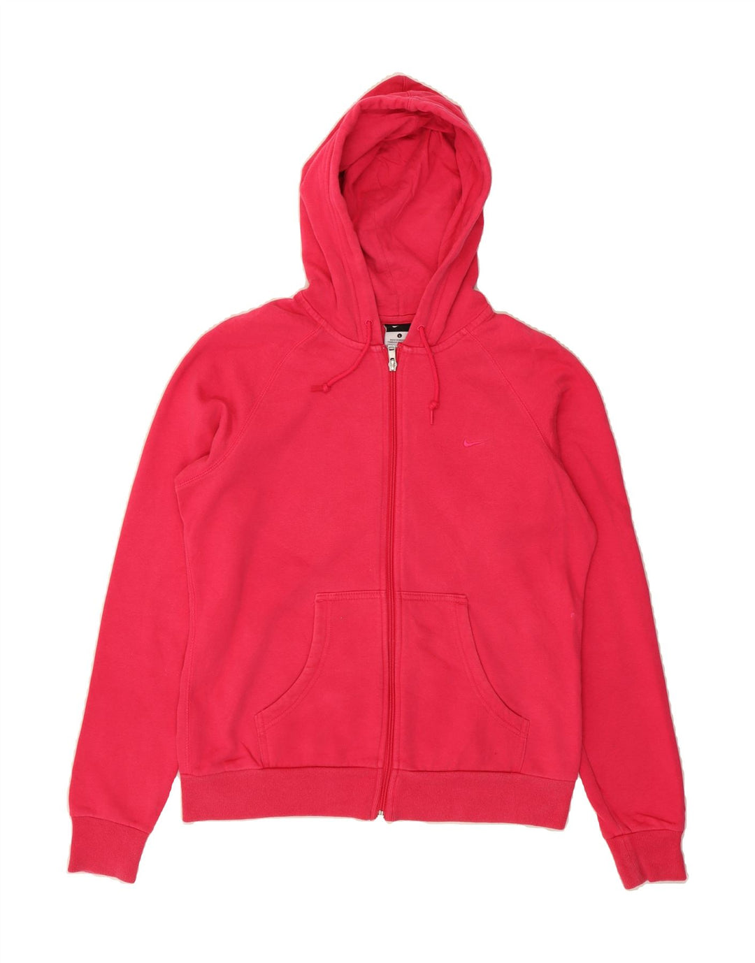 NIKE Womens Zip Hoodie Sweater UK 16 Large Pink Cotton Vintage Nike and Second-Hand Nike from Messina Hembry 
