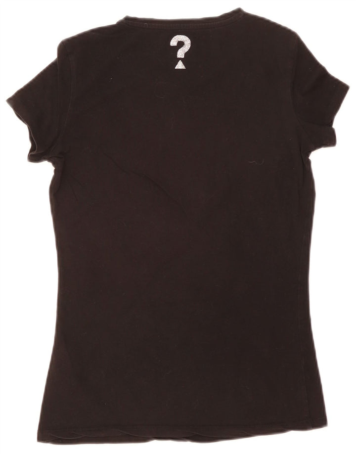 Camiseta feminina Guess com estampa gráfica UK 8 pequena preta