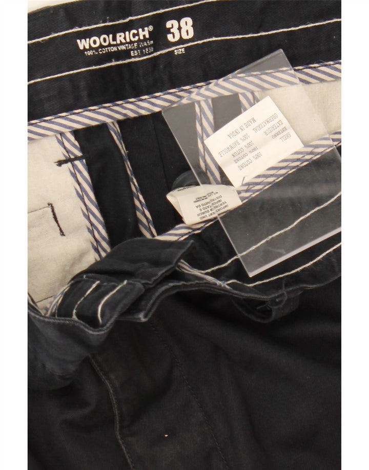 WOOLRICH Mens Straight Chino Trousers W38 L31  Navy Blue Cotton Vintage Woolrich and Second-Hand Woolrich from Messina Hembry 