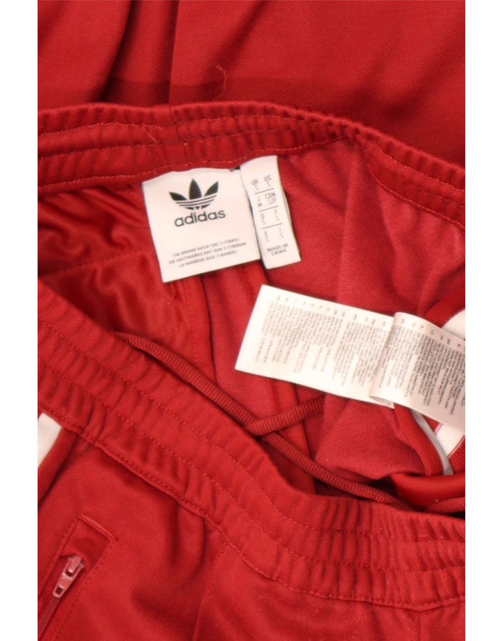Adidas Mens Calças de treino pequeno algodão vermelho