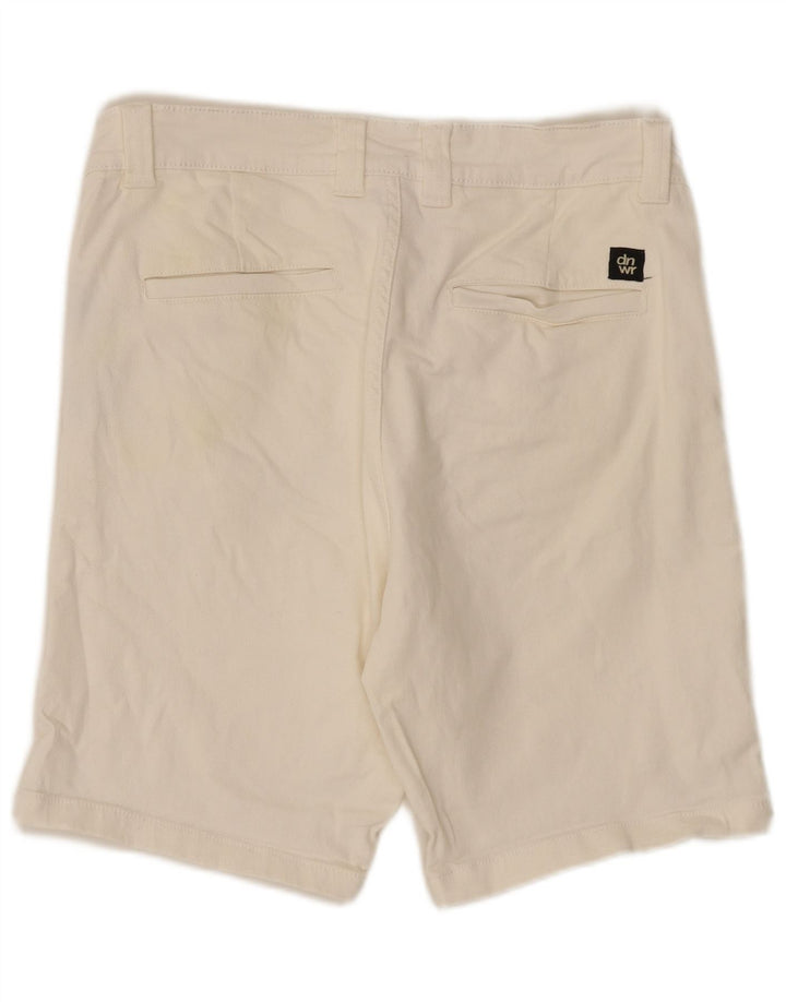 Zara Mens Chino Shorts EU 42 Grande W32 Algodão Branco