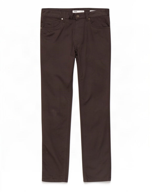 Calça casual skinny masculina Zara UE 38 pequena W30 L30 cinza