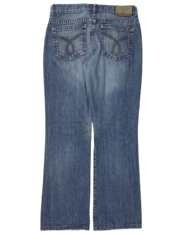 Calça jeans feminina Calvin Klein Bootcut W31 L30 azul algodão