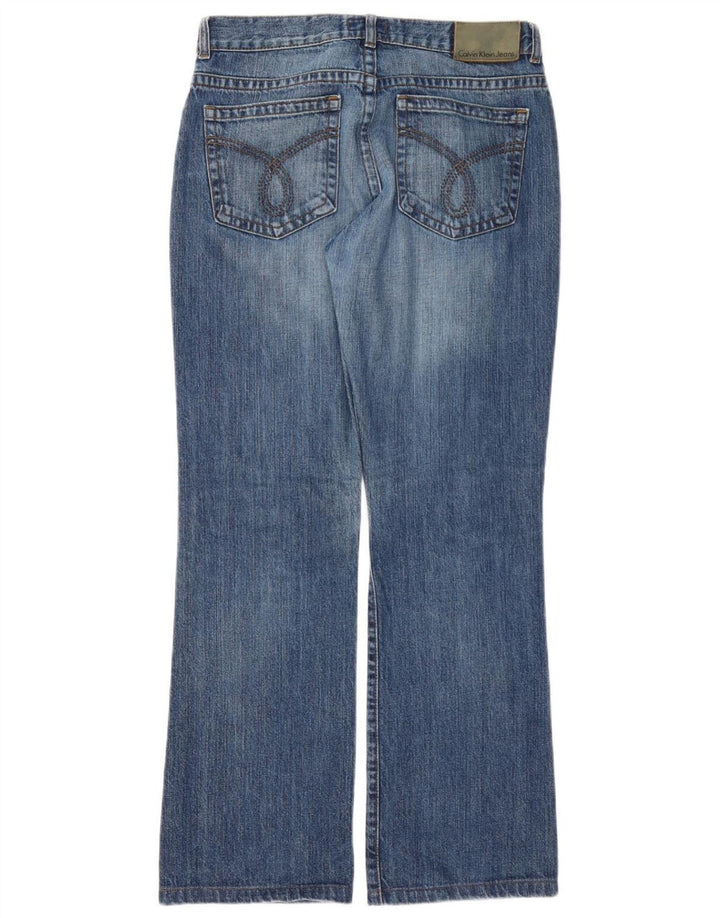 Calça jeans feminina Calvin Klein Bootcut W31 L30 azul algodão