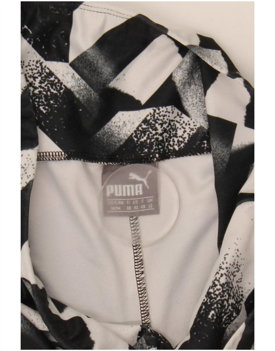 Leggings Puma Feminino UK 12 Médio Preto Geométrico