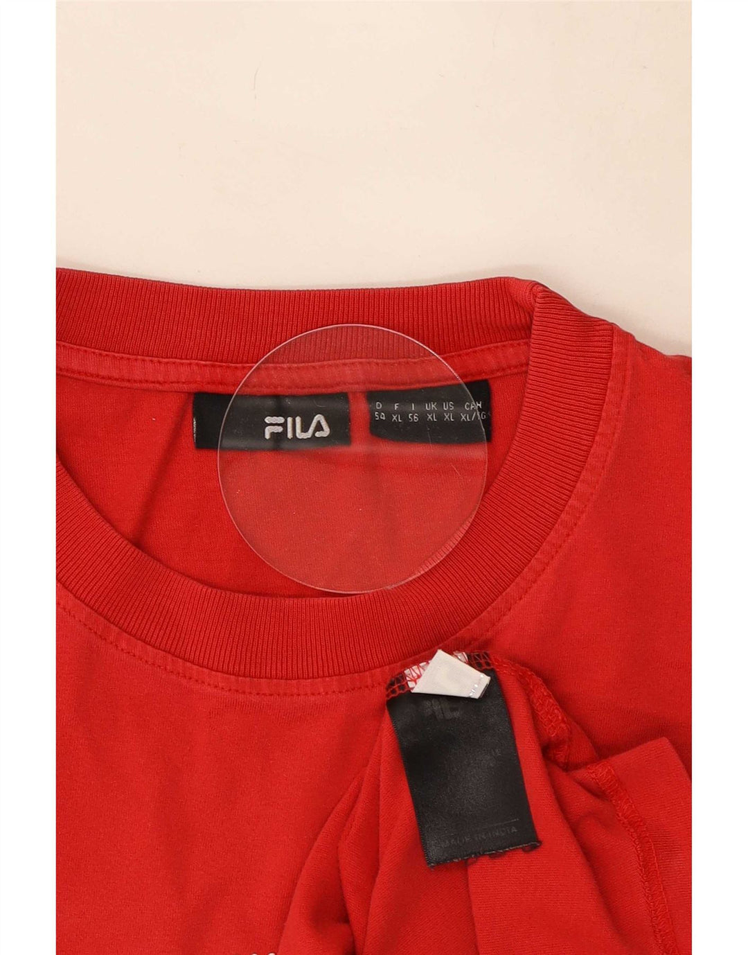 Camiseta masculina Fila Graphic Top XL algodão vermelho