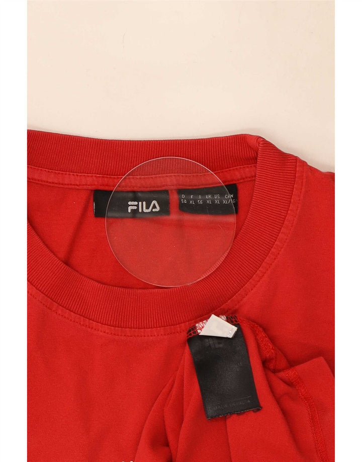 Camiseta masculina Fila Graphic Top XL algodão vermelho