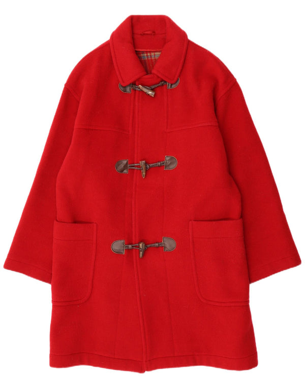 Duffle Coat feminino VINTAGE IT 48 XL lã vermelha