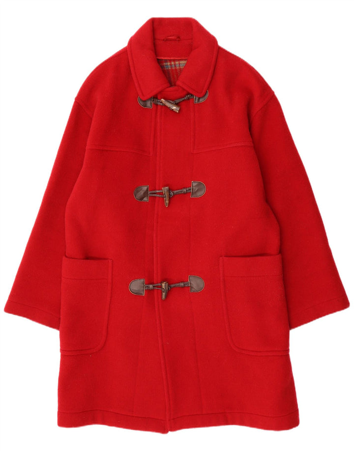 Duffle Coat feminino VINTAGE IT 48 XL lã vermelha