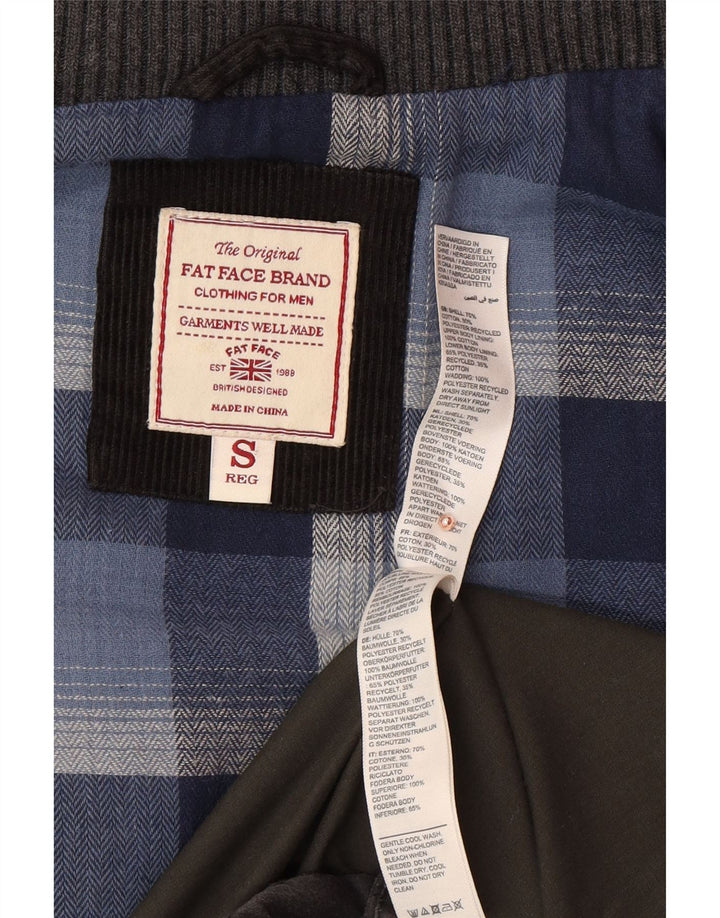 Colete acolchoado masculino FAT FACE UK 36 algodão cinza pequeno