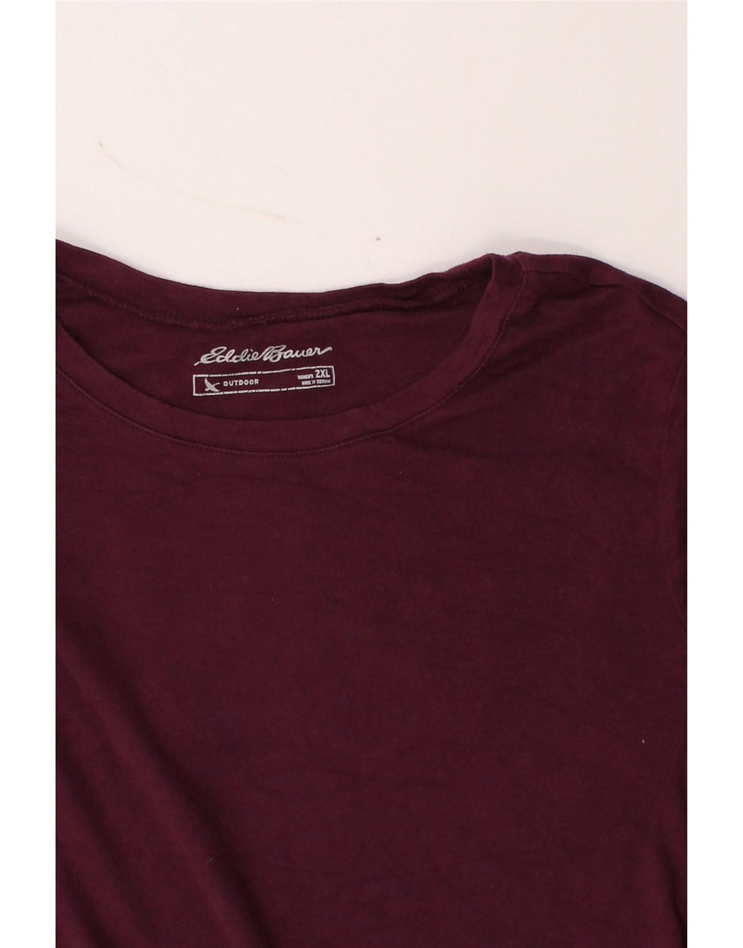EDDIE BAUER Womens Top Long Sleeve UK 20 2XL Burgundy Cotton Vintage Eddie Bauer and Second-Hand Eddie Bauer from Messina Hembry 