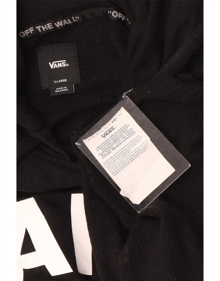 VANS masculino gráfico moletom com capuz XL preto algodão