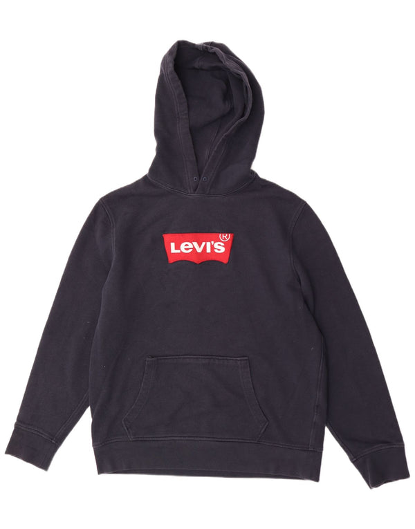 Levi's Mens Graphic Hoodie Jumper XL Azul Marinho Algodão