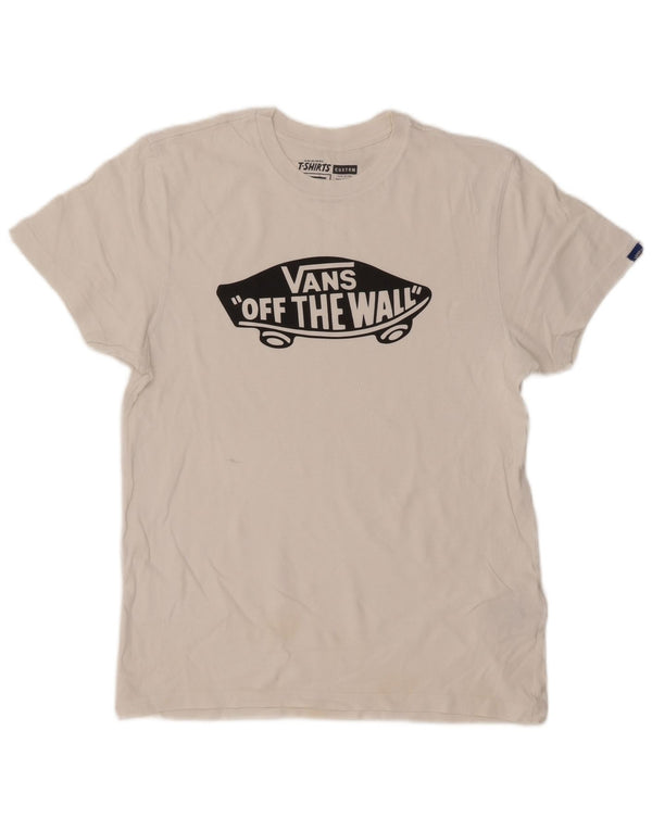 Camiseta masculina Vans Custom Fit Graphic Top Médio Algodão Branco