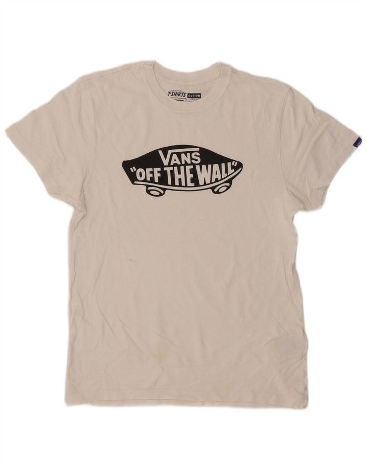 Camiseta masculina Vans Custom Fit Graphic Top Médio Algodão Branco