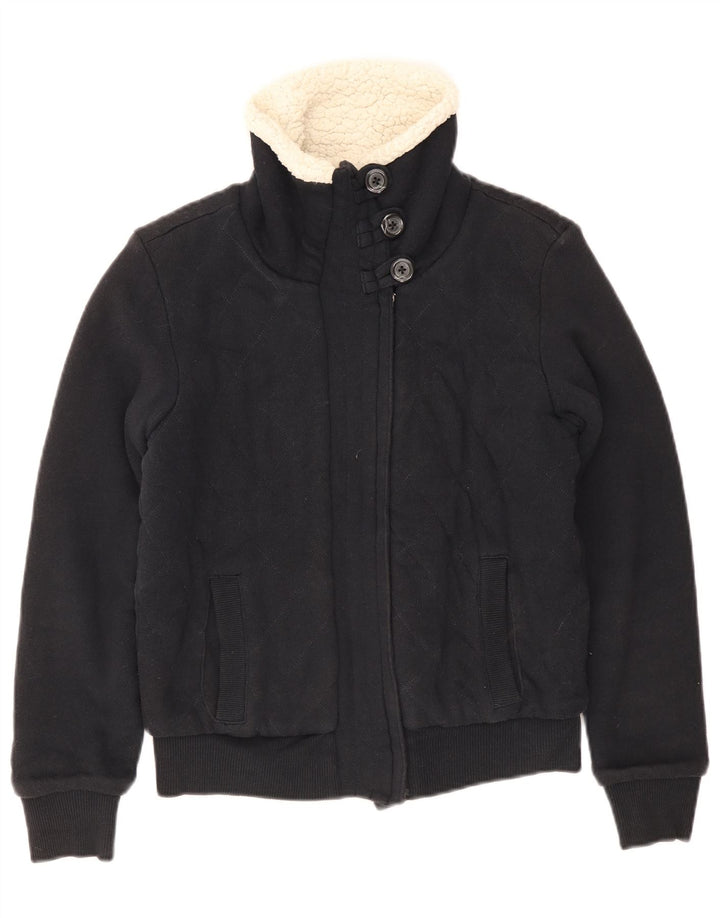 Jaqueta Bomber Sherpa Feminina Gap Reino Unido 10 Pequeno Algodão Azul Marinho