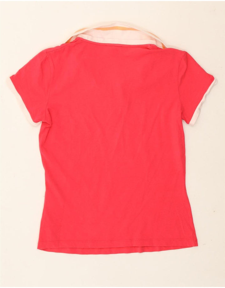 Camisa polo feminina Sergio Tacchini IT 44 algodão rosa médio