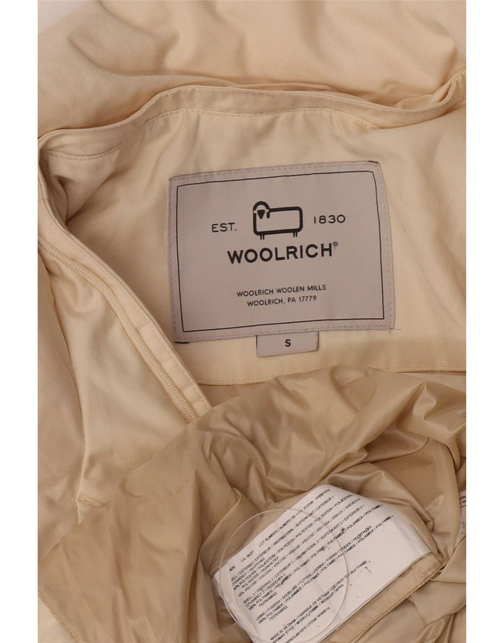 Jaqueta acolchoada feminina UK 10 de Woolrich poliéster esbranquiçado pequeno