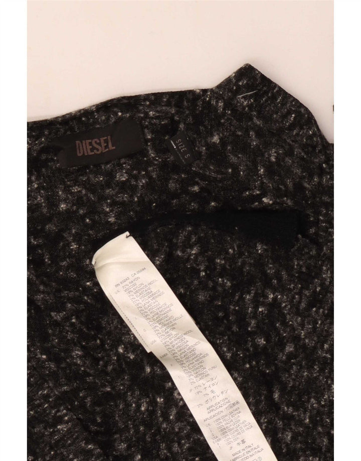 Suéter Cardigan Feminino Diesel Longline Oversized Reino Unido 10 Pequeno Cinza Salpicado