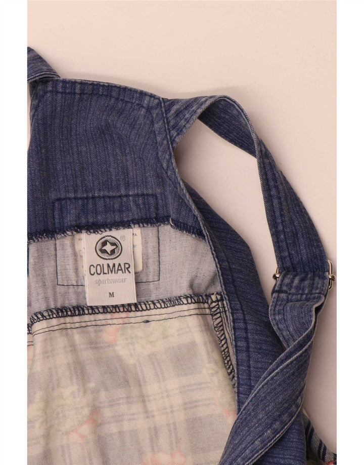 Colmar Mini vestido Dungaree feminino Reino Unido 12 médio azul marinho xadrez algodão