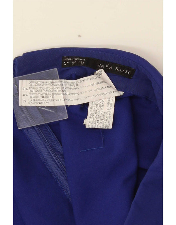 Zara Shorts feminino médio W28 algodão azul marinho
