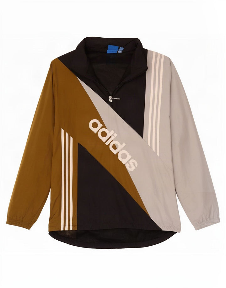Adidas masculino gráfico pulôver agasalho grande bloco colorido multicolorido