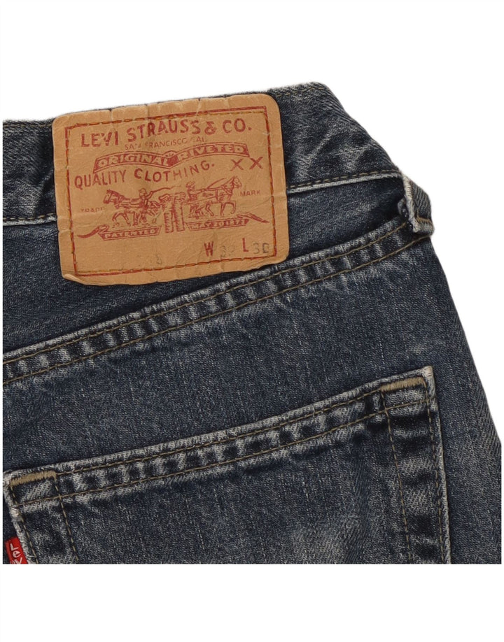 Jeans retos masculinos Levi's W32 L26 algodão azul