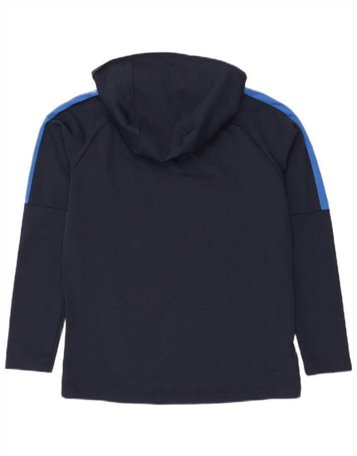 NIKE Masculino Dri Fit Hoodie Jumper Médio Azul Marinho Colourblock Poliéster