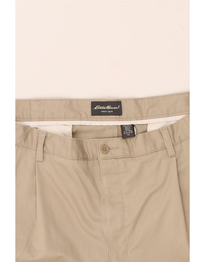 EDDIE BAUER Mens Pegged Chino Shorts W42 2XL Beige Cotton Vintage Eddie Bauer and Second-Hand Eddie Bauer from Messina Hembry 