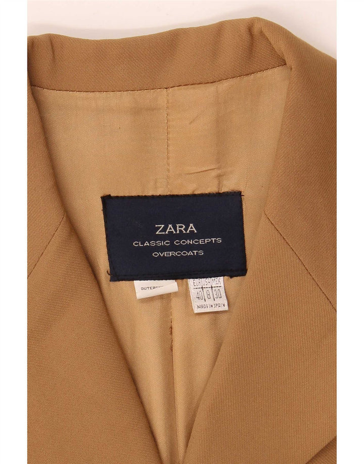 Jaqueta blazer feminina Zara com 4 botões EU 40 lã marrom médio