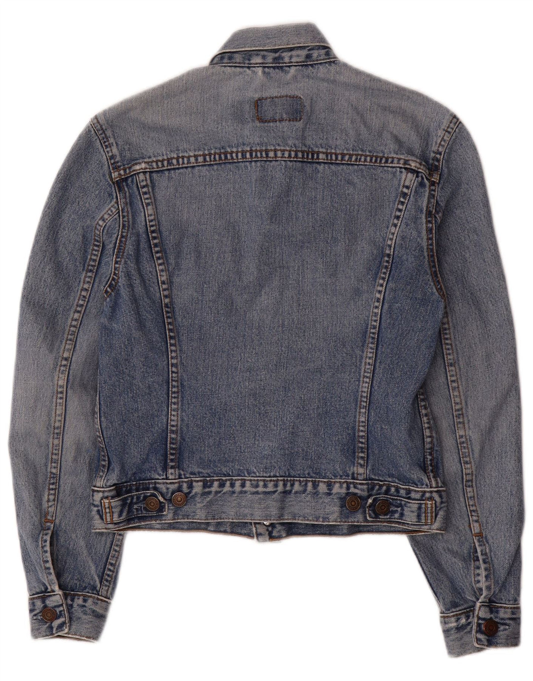 Jaqueta jeans feminina Levi's UK 10 pequeno algodão azul