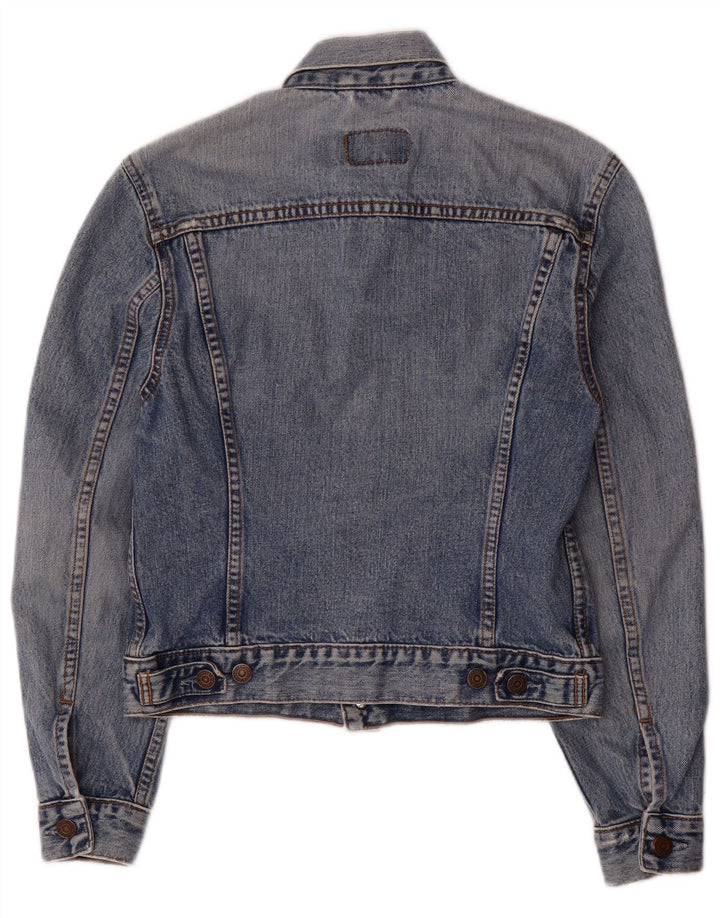 Jaqueta jeans feminina Levi's UK 10 pequeno algodão azul