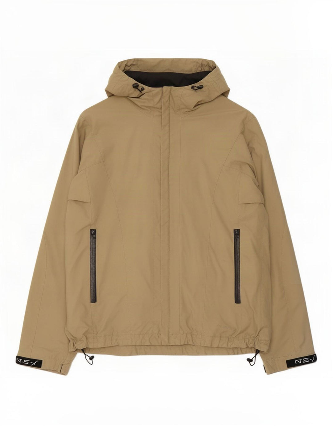 Jaqueta de chuva masculina com capuz North Sails UK 42 XL poliamida bege