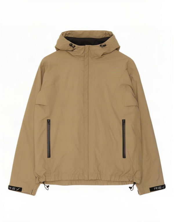Jaqueta de chuva masculina com capuz North Sails UK 42 XL poliamida bege