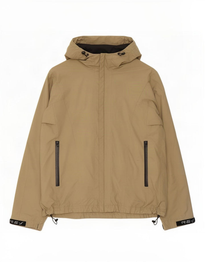 Jaqueta de chuva masculina com capuz North Sails UK 42 XL poliamida bege