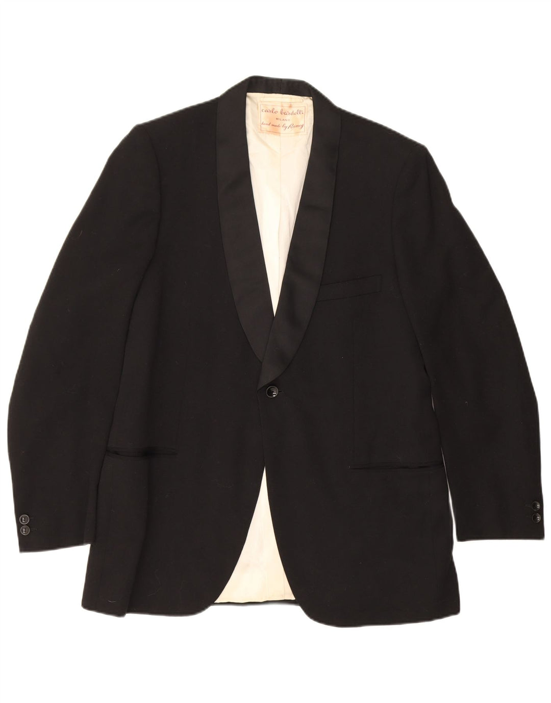 Jaqueta blazer masculina vintage com 1 botão Reino Unido 40 grande preta