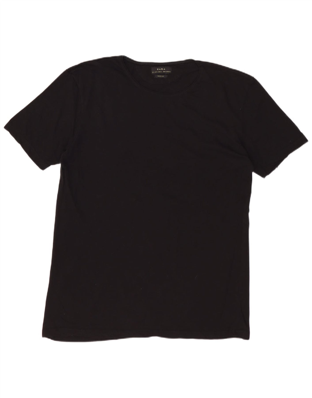 Camiseta masculina ZARA Easy Fit top grande preto