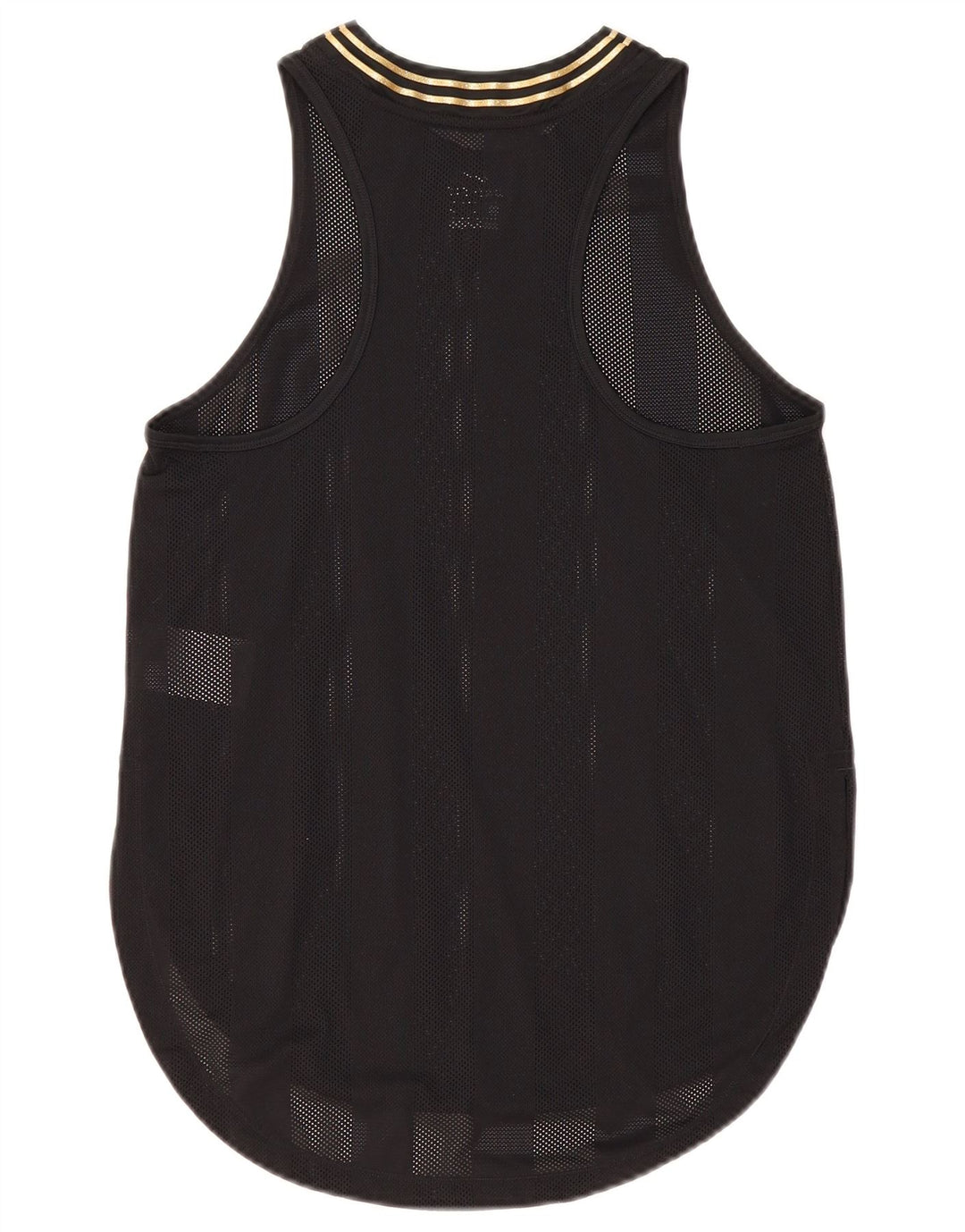 Nike Womens Dri Fit Vest Top UK 10 Pequeno Preto Nylon