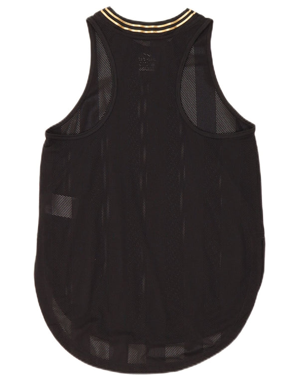 Nike Womens Dri Fit Vest Top UK 10 Pequeno Preto Nylon