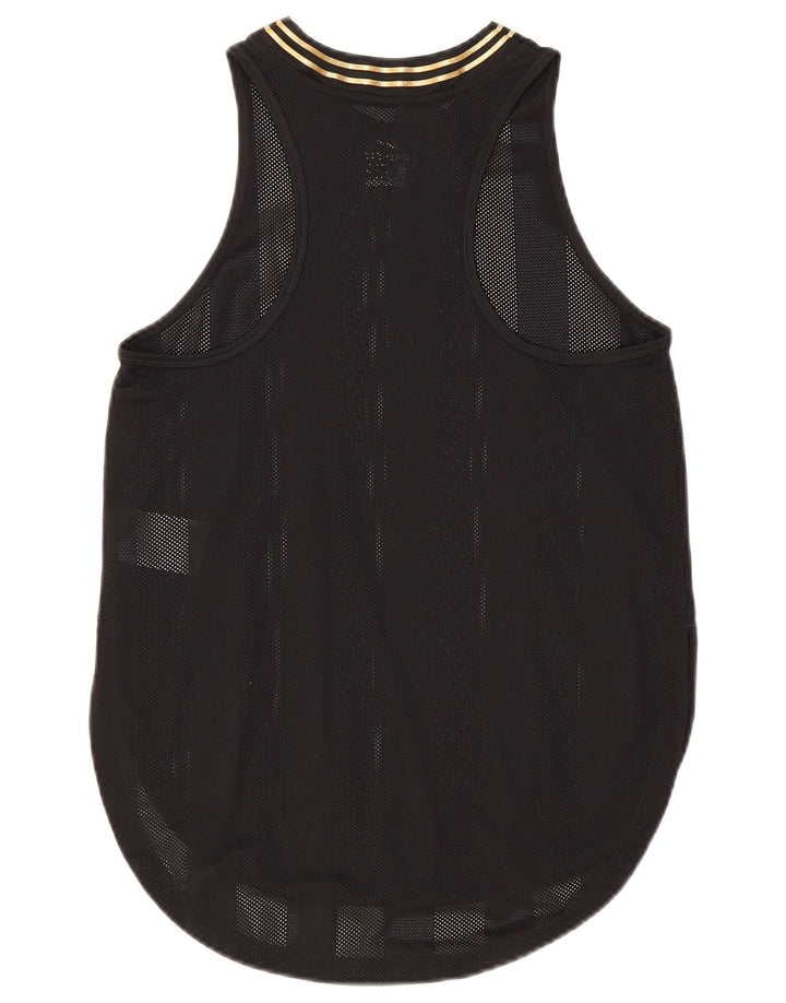 Nike Womens Dri Fit Vest Top UK 10 Pequeno Preto Nylon
