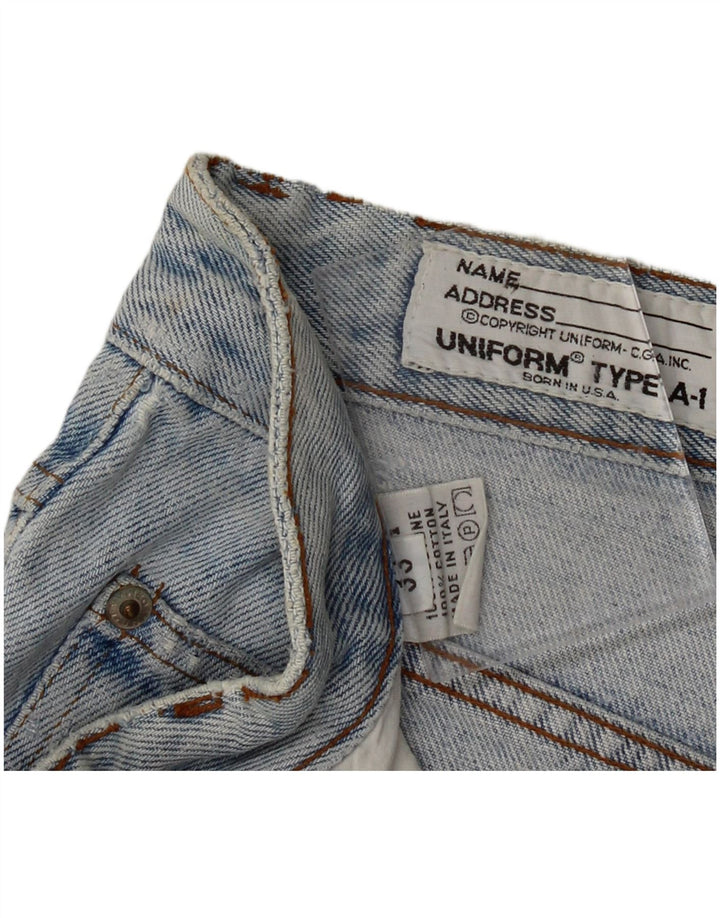 Shorts jeans masculino UNIFORM W33 algodão azul médio