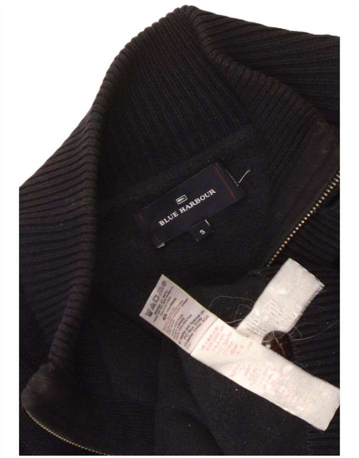 Suéter masculino Marks & Spencer Blue Harbor Cardigan pequeno algodão azul marinho