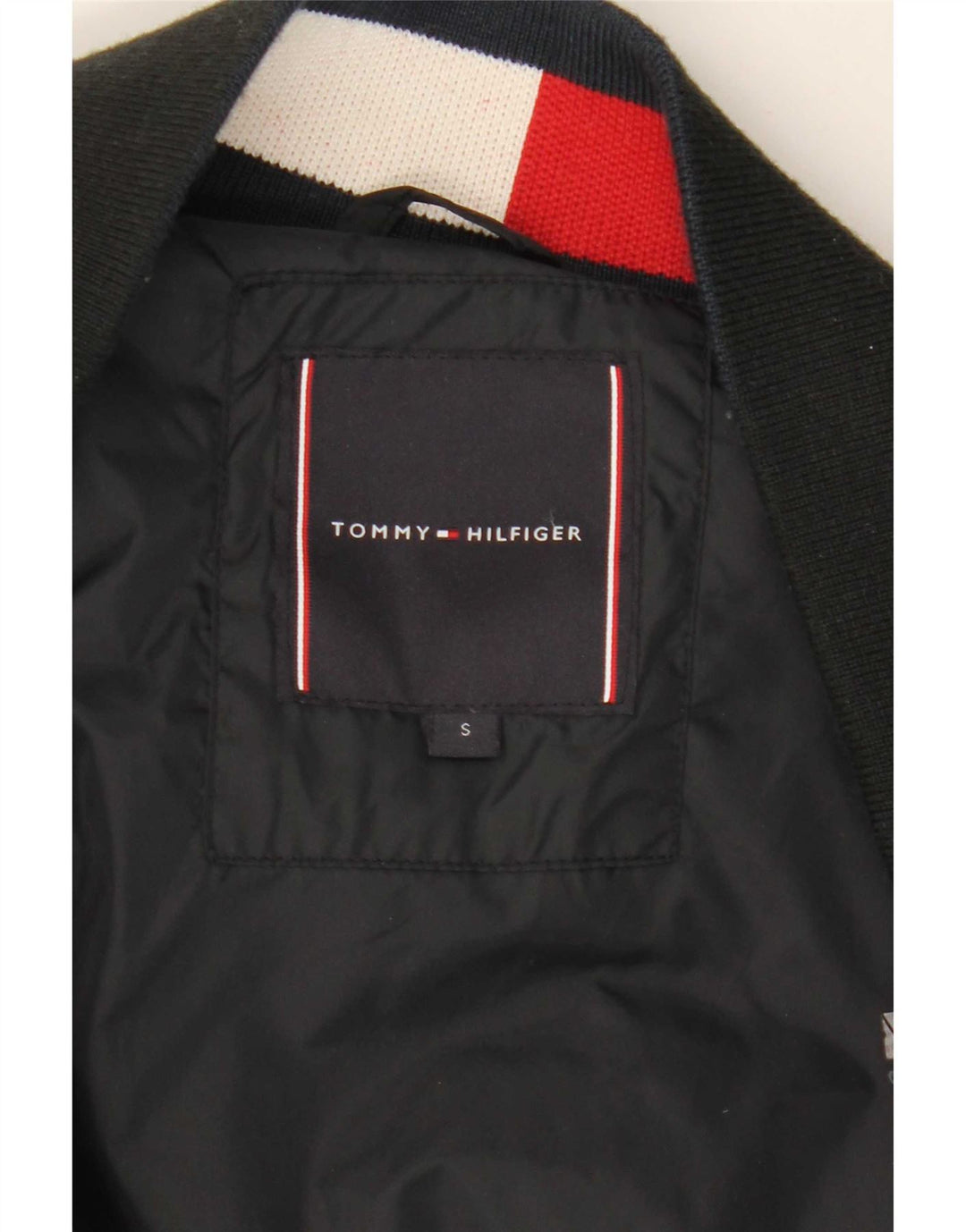 Tommy Hilfiger Mens Bomber Padded Jacket Reino Unido 36 Pequeno Preto