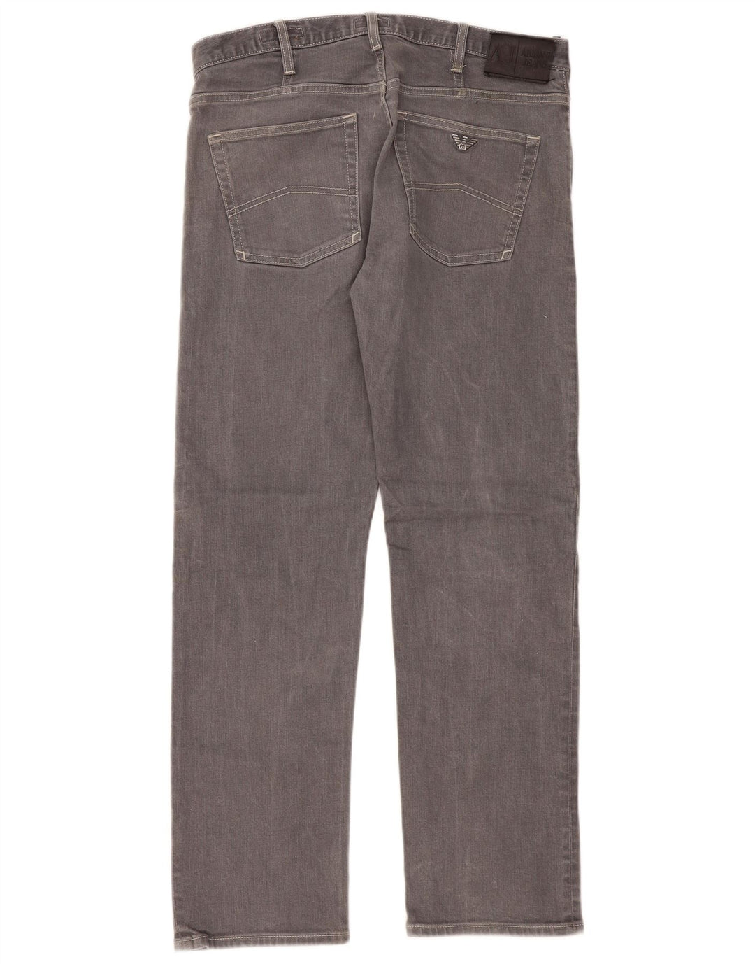 Armani feminino regular reto jeans W34 L32 algodão cinza