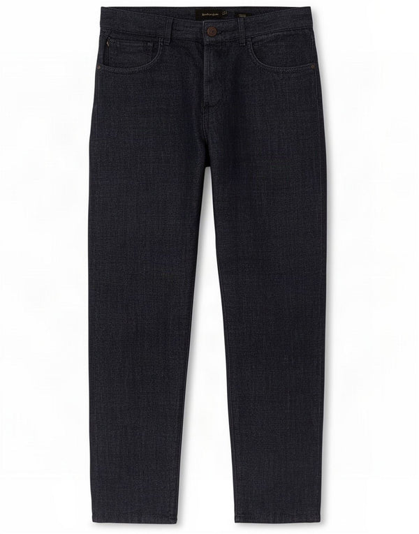 Massimo Dutti Mens Tapered Jeans EU 40 Médio W31 L28 Azul Marinho Algodão