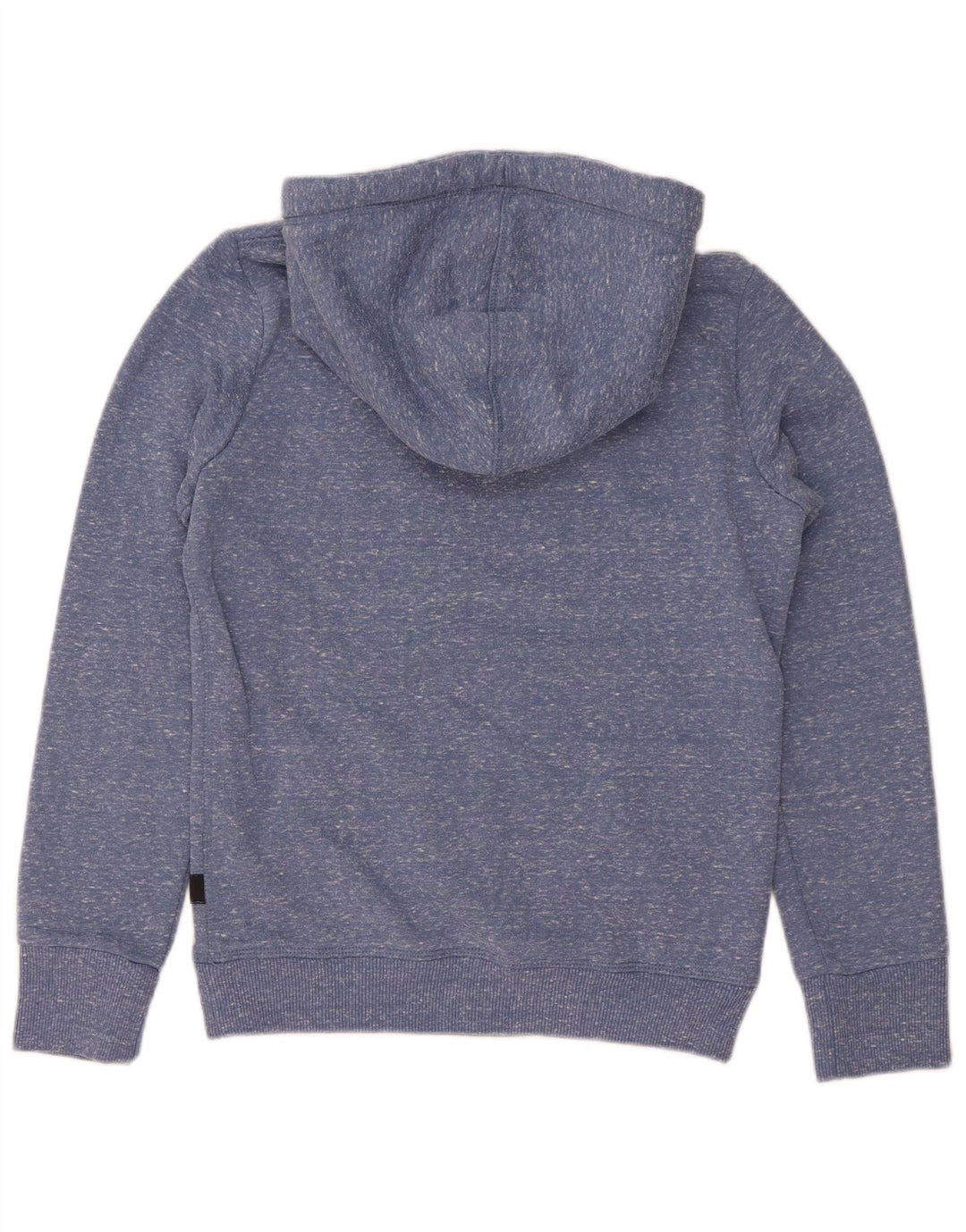 Superdry feminino gráfico moletom com capuz UK 8 pequeno poliéster manchado azul